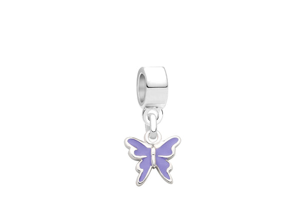 I Flit, I Float, I Fly, Sterling Silver and Purple Enamel Butterfly – Children’s Adoré™ Dangle Charm