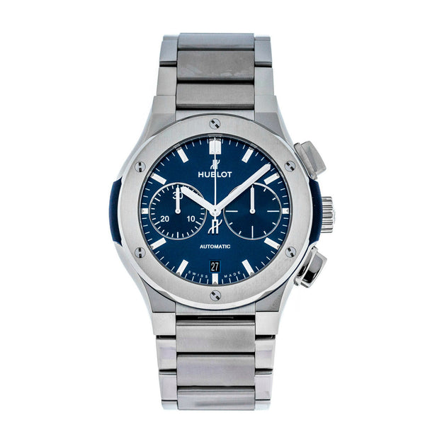 Classic Fusion Blue Chronograph Titanium Bracelet 45mm, Ref# 520.NX.7170.NX