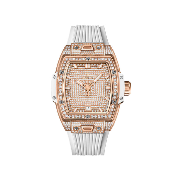 Spirit of Big Bang KING GOLD WHITE FULL PAVÉ Ref# 662.OE.9000.RW.1604