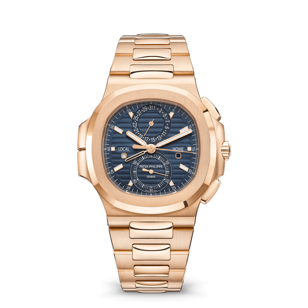Nautilus Travel Time Chronograph Watch, 18k Rose Gold, 40,5 mm, Ref# 5990/1R-001
