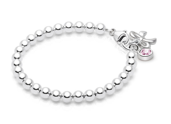 4mm Tiny Blessings Beads, Baby/Children’s Beaded Bracelet for Girls – Sterling Silver