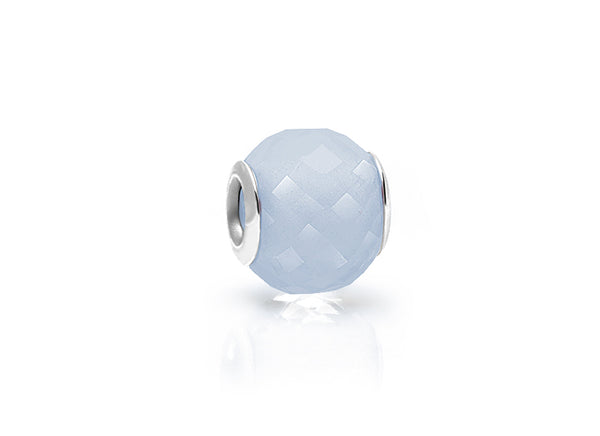 Head in the Clouds, Sterling Silver and Light Blue Opal Glass Faceted Round – Children’s Adoré™ Charm