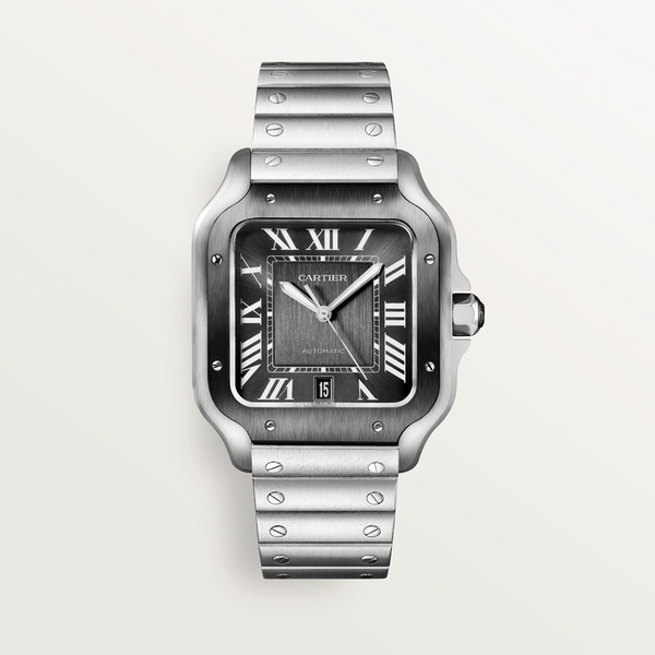 Unworn Santos, Stainless Steel, 39.8mm, Ref# WSSA0037, box and papers