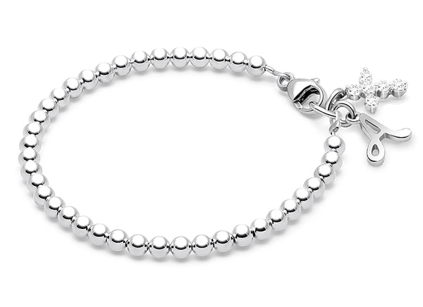 3mm Tiny Blessings Beads, Christening/Baptism Baby/Children’s Beaded Bracelet for Boys – Sterling Silver