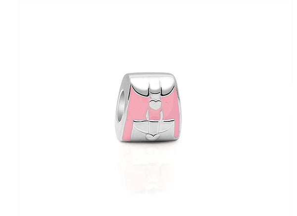 Straight “A” Student, Sterling Silver and Pink Enamel Backpack – Children’s Adoré™ Charm