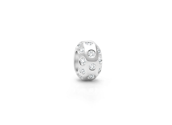 Under The Same Sky, Sterling Silver Multi-Studded CZ Rondel – Children’s Adoré™ Charm