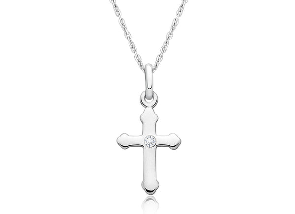A Child’s Faith, Children’s Cross Necklace for Girls – Sterling Silver