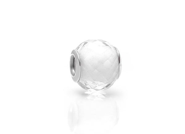Baby’s Breath, Sterling Silver and Clear Glass Faceted Round – Children’s Adoré™ Charm
