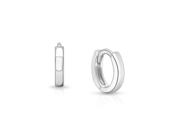 9mm Modern Huggie Hoops, First Holy Communion Children’s Earrings – Sterling Silver