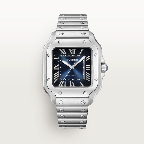 Unworn Santos, Stainless Steel, 35.1mm, Ref# WSSA0063, box and papers