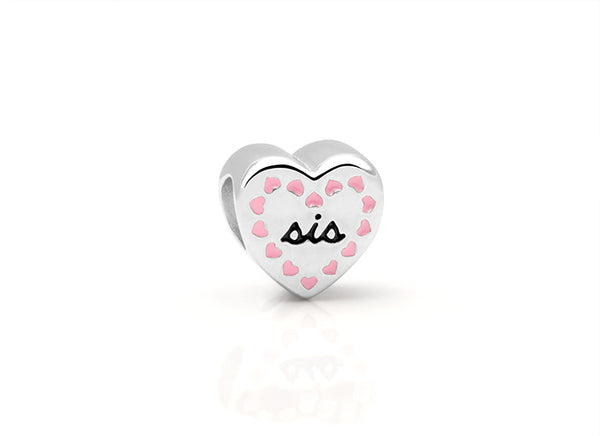 Sisters Forever, Sterling Silver “Sis” Heart – Children’s Adoré™ Charm