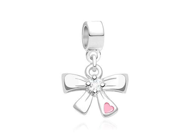 Bow-u-tiful You, Sterling Silver and Enamel Bow – Children’s Adoré™ Dangle Charm