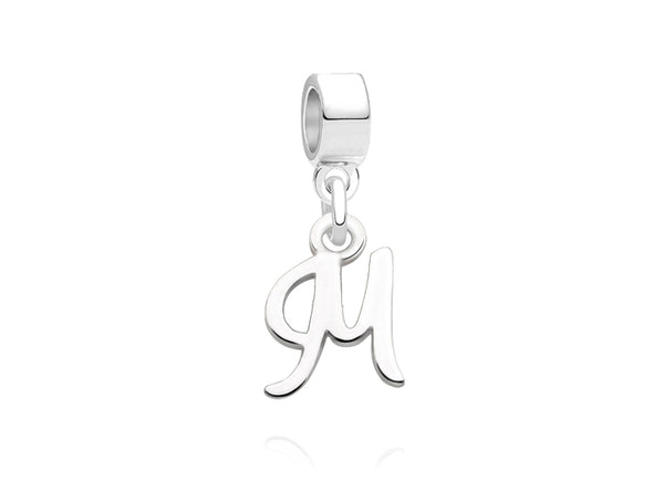 Cursive Initial, Sterling Silver Letter (26 Chracters Available) – Children’s Adoré™ Dangle Charm