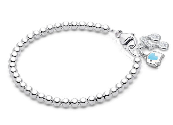 3mm Tiny Blessings Beads, Baby/Children’s Beaded Bracelet for Boys – Sterling Silver
