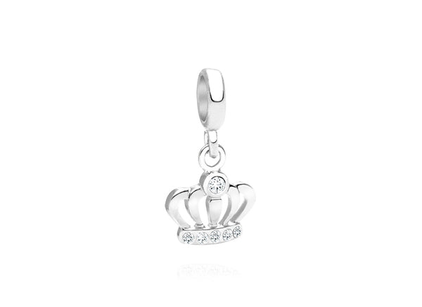 Once Upon a Time…, Sterling Silver and CZ Crown – Children’s Adoré™ Dangle Charm