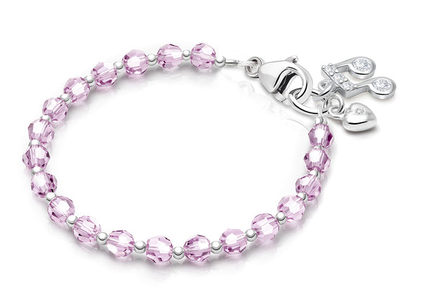 Birthstone Crystal, Teen’s Beaded Bracelet for Girls (All 12 Birthstones Avail) – Sterling Silver