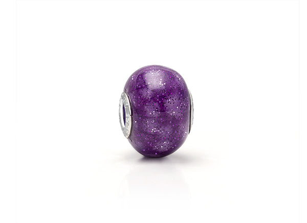 I Believe in Magic, Sterling Silver and Patronum Purple Murano Glass (Hand Made in Italy) – Children’s Adoré™ Charm