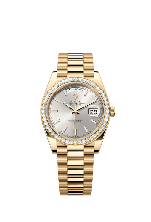 Day-Date 40, 18k Yellow Gold with Diamond-set, 40mm, Ref# 228348rbr-0042