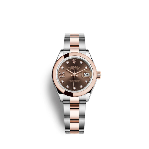 Lady-Datejust 28, Oystersteel and 18k Everose Gold, Ref# 279161-0004