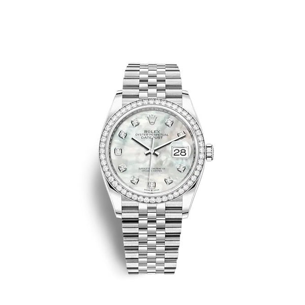 Datejust 36 Oystersteel and white gold Ref# 126284RBR-0011