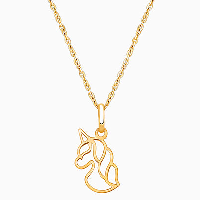 Genuine Magic, Mother of Pearl Unicorn Baby/Children’s Earrings, Screw Back – 14K Gold