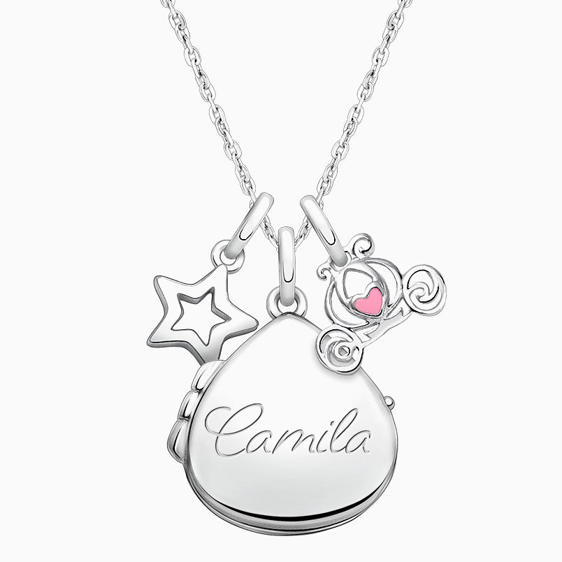 Teardrop Locket “Design Your Own” Teen’s Necklace for Girls (50+ Optional Charms & FREE Engraving) – Sterling Silver