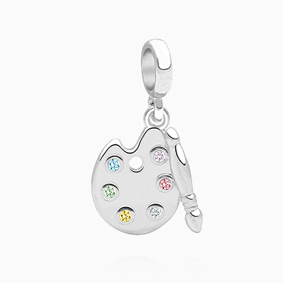 Straight “A” Student, Sterling Silver and Pink Enamel Backpack – Children’s Adoré™ Charm