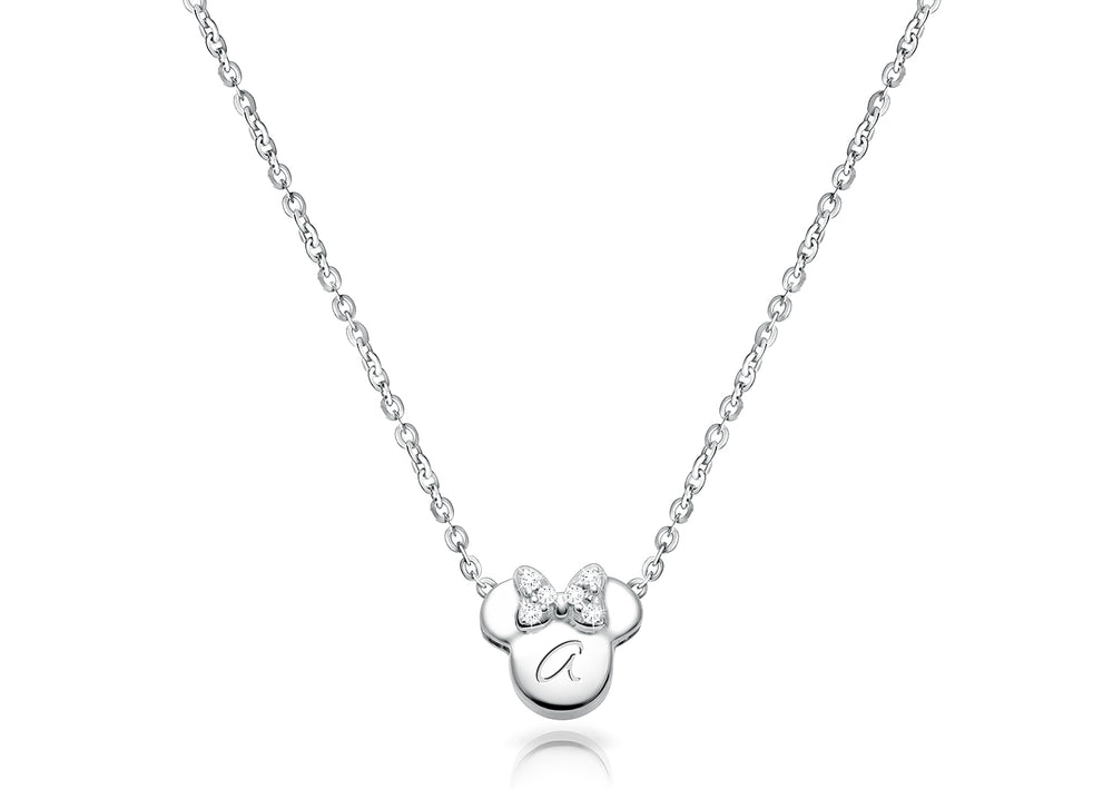 Mini Sliding Miss Mouse, Engraved Children’s Necklace for Girls (FREE Personalization) – Sterling Silver