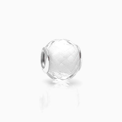 Infinite Love, Sterling Silver and Clear Pavé CZ’s Hearts Rondel – Children’s Adoré™ Charm