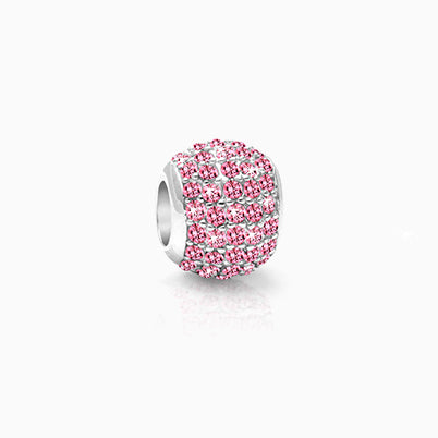 Glitz & Glam, Sterling Silver and Dark Pink Glittering Murano Glass (Hand Made in Italy) – Children’s Adoré™ Charm