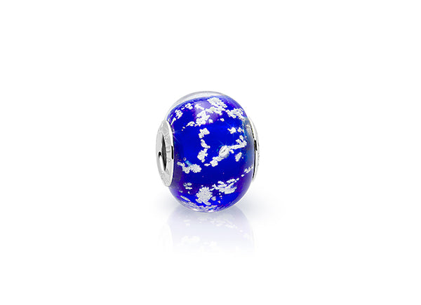 September Birthstone, Sterling Silver and Sapphire Blue Murano Glass (Hand Made in Italy) – Children’s Adoré™ Charm