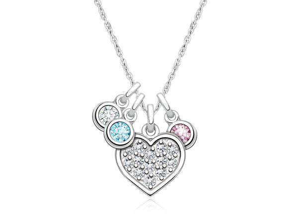 Oh So Loved, Mother’s Necklace Set for Women, Personalized with Children’s Birthstones – Sterling Silver