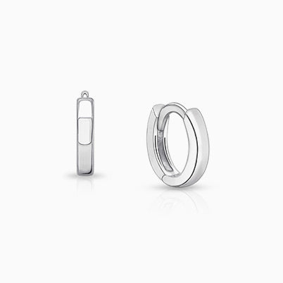 October Birthstone 9mm Huggie Hoops, Swarovski® Crystal Baby/Children’s Earrings – Sterling Silver