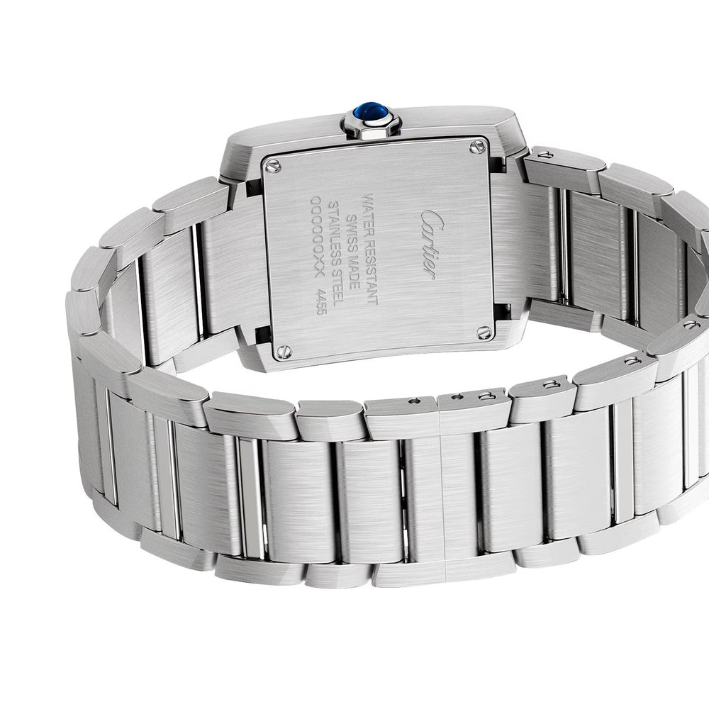 Unworn Tank Francaise, Medium Stainless Steel, 32mm x 27mm, Ref# WSTA0074, box and papers