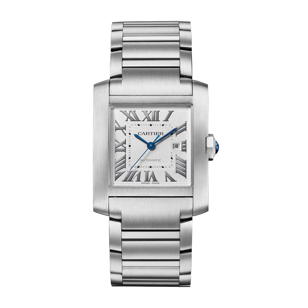 Unworn Tank Francaise, Medium Stainless Steel, 32mm x 27mm, Ref# WSTA0074, box and papers