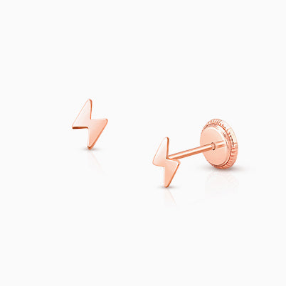5mm Classic Round Studs, Teen’s Earrings, Screw Back – 14K Rose Gold