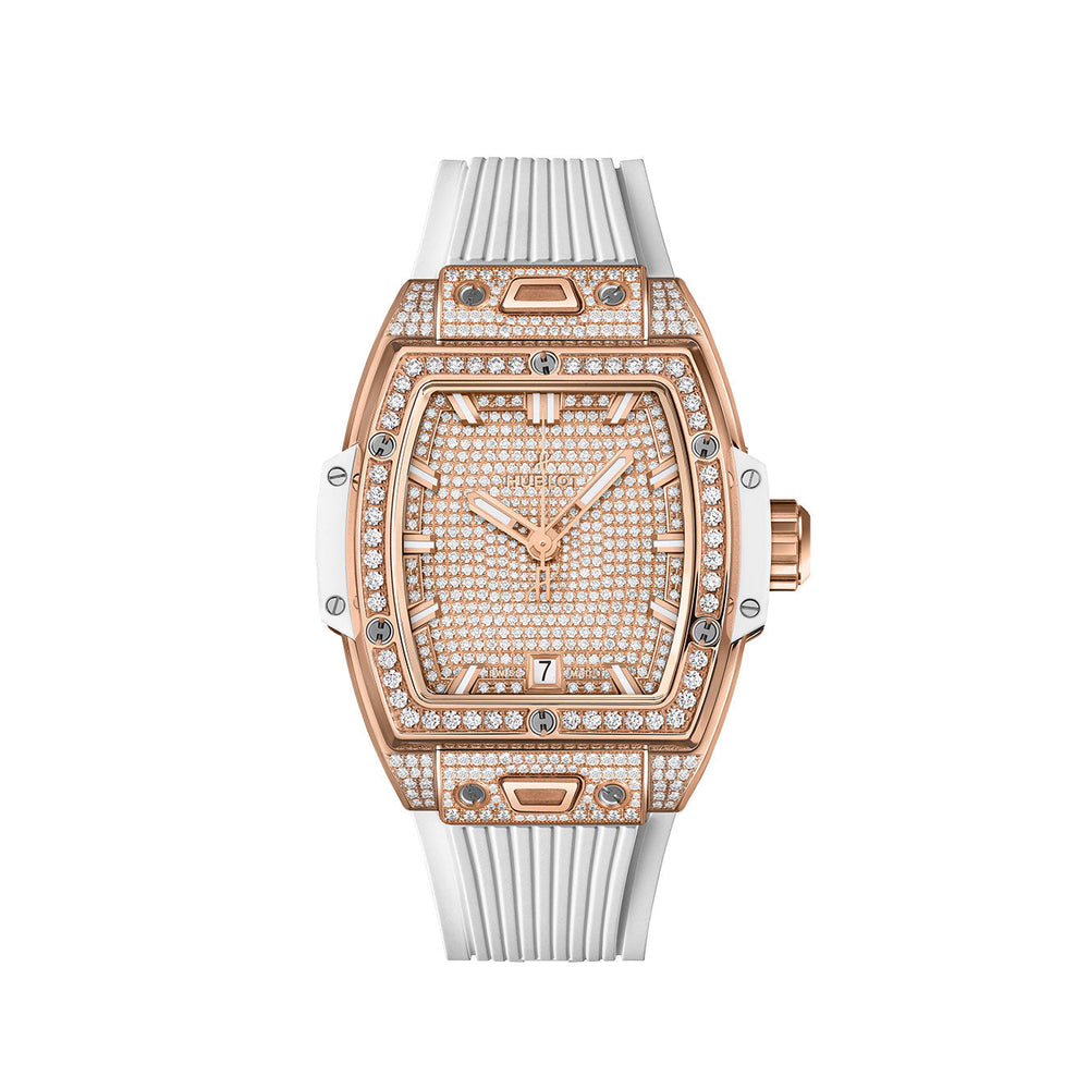 Spirit of Big Bang KING GOLD WHITE FULL PAVÉ Ref# 662.OE.9000.RW.1604