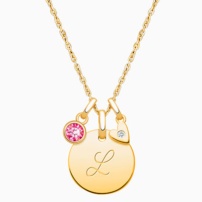 ‘B’ Initial Studs Personalized Baby/Children’s Earrings, Screw Back – 14K Gold