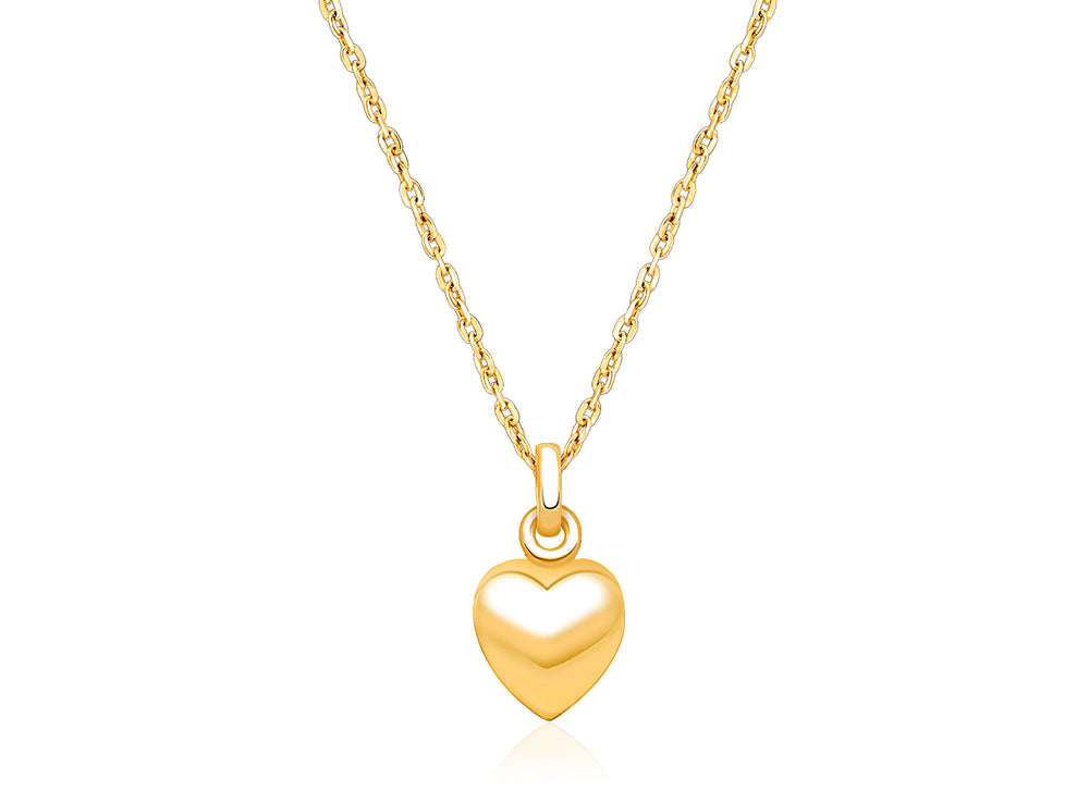 Power of Love, Children’s Heart Necklace for Girls – 14K Gold