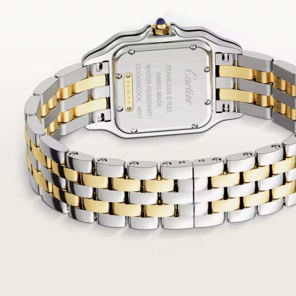 Unworn Panthère, Stainless Steel, 18k Yellow Gold, 29mm x 37mm, Ref# W2PN0007, box and papers