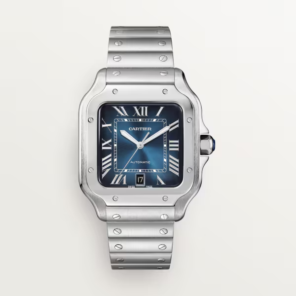 Unworn Santos, Stainless Steel, 39.8mm, Ref# WSSA0030, box and papers