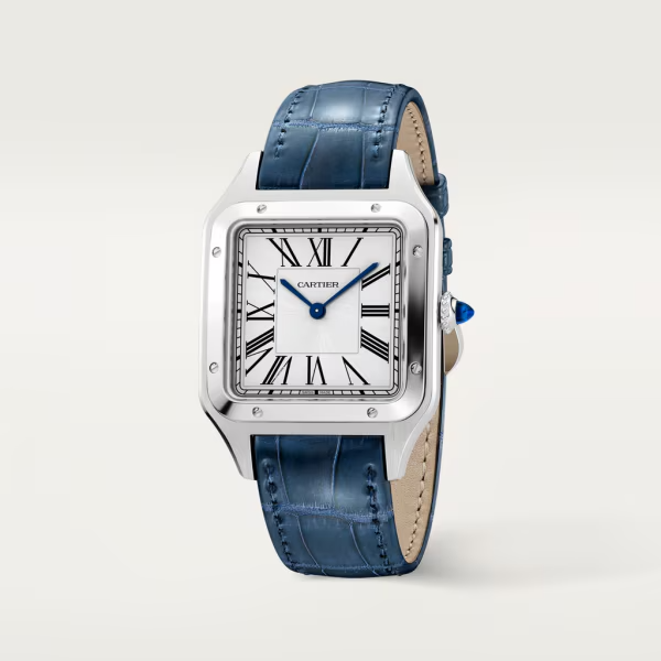 Unworn Santos Dumont, Stainless Steel, 43.5mm x 31.4mm, Ref# WSSA0022, box and papers