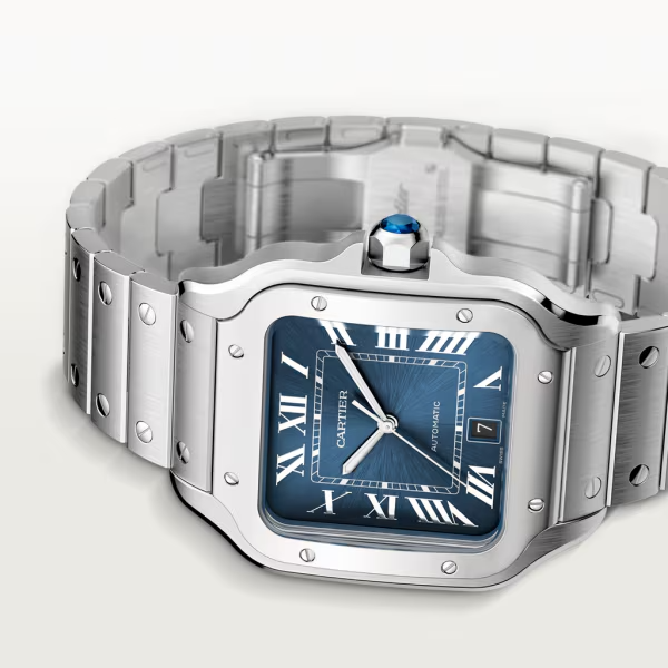 Unworn Santos, Stainless Steel, 39.8mm, Ref# WSSA0030, box and papers