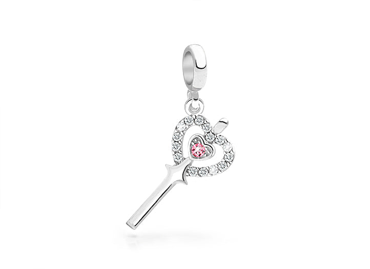 Fairy Godmother, Sterling Silver and Pavé CZ Magic Wand – Children’s Adoré™ Dangle Charm