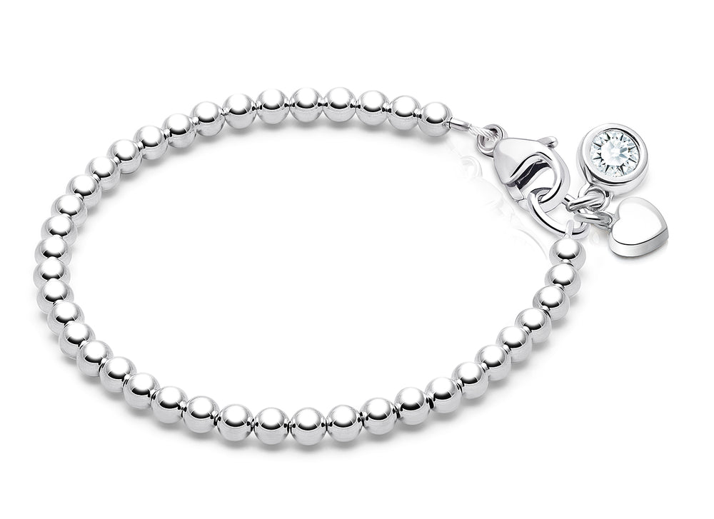 3mm Tiny Blessings Beads, Baby/Children’s Beaded Bracelet for Girls – Sterling Silver