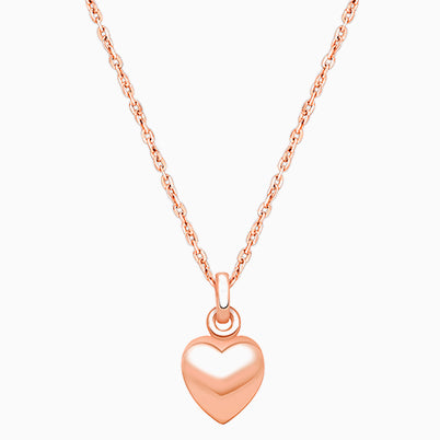 14K Rose Gold Baby Heart, Engraved Teen’s Necklace for Girls (FREE Personalization) – 14K Rose Gold