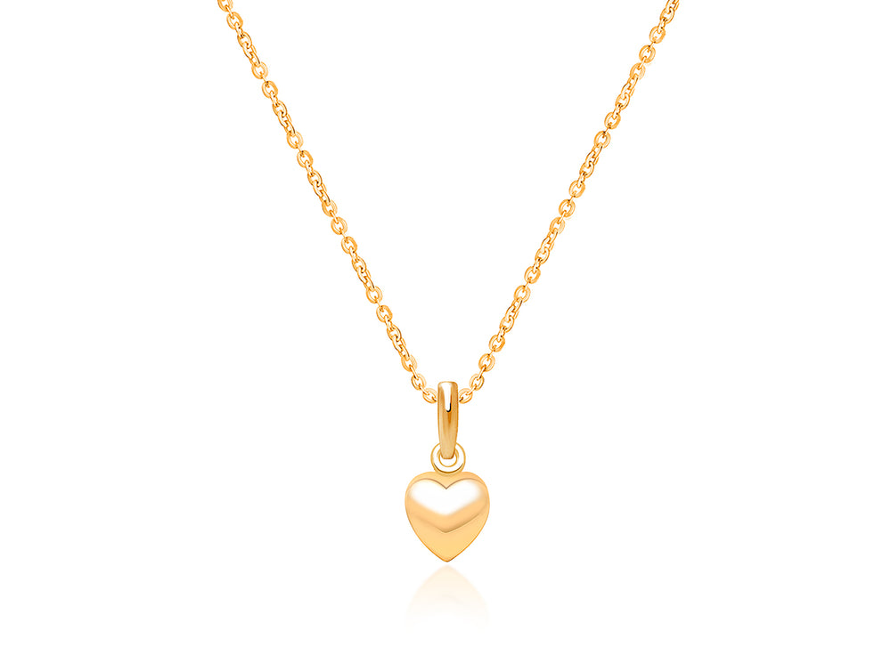 Power of Love, Teen’s Heart Necklace for Girls – 14K Gold