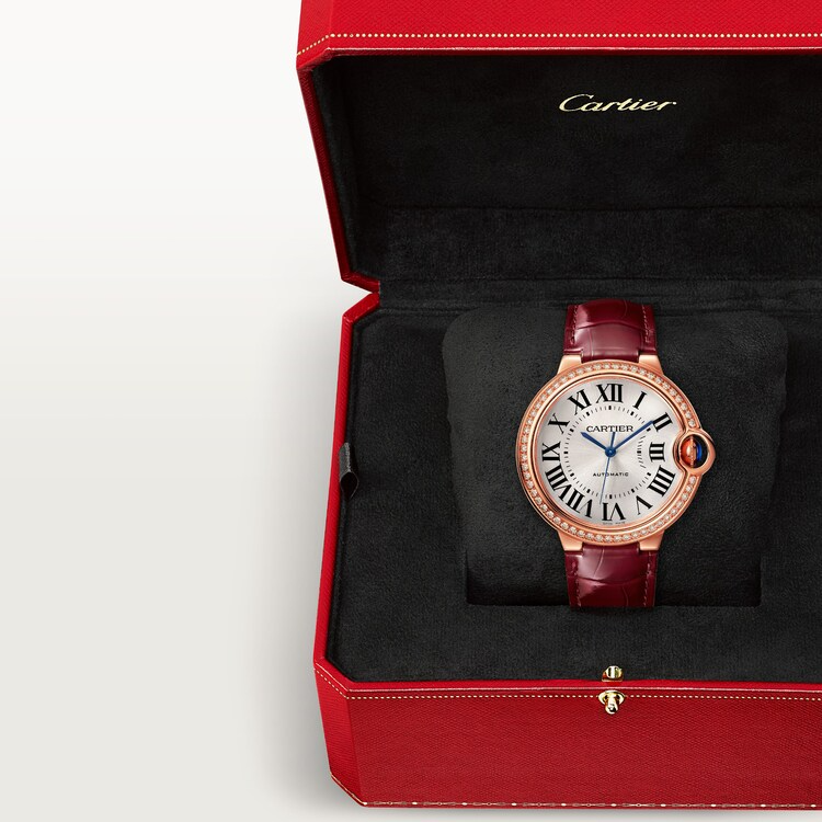 Unworn Ballon Bleu, 18k Rose Gold with Diamond-set, 36mm, Ref# WJBB0034, box and papers