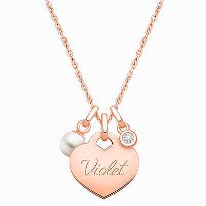 Everlasting Faith, Cross Teen’s Necklace for Girls – 14K Rose Gold