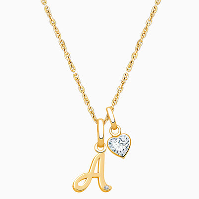 ‘A’ Initial Studs Personalized Baby/Children’s Earrings, Screw Back – 14K Gold